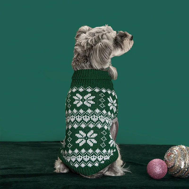 Christmas Day Sweater & Scarf Set for Dogs (Warm Winter Coat)