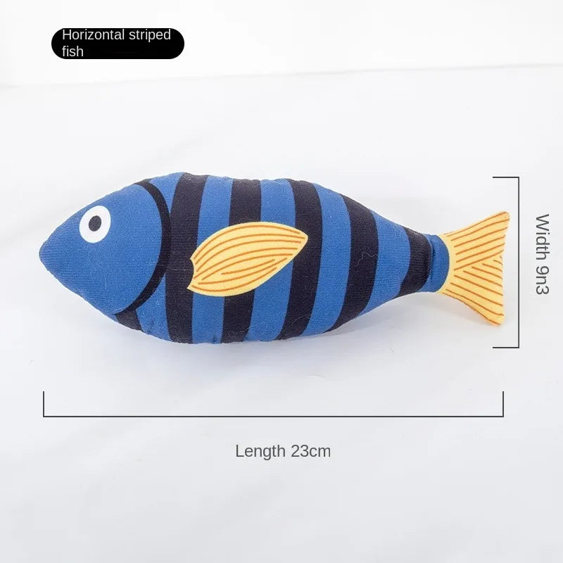 Fish-Shaped Catnip Chew Toy for Cats
