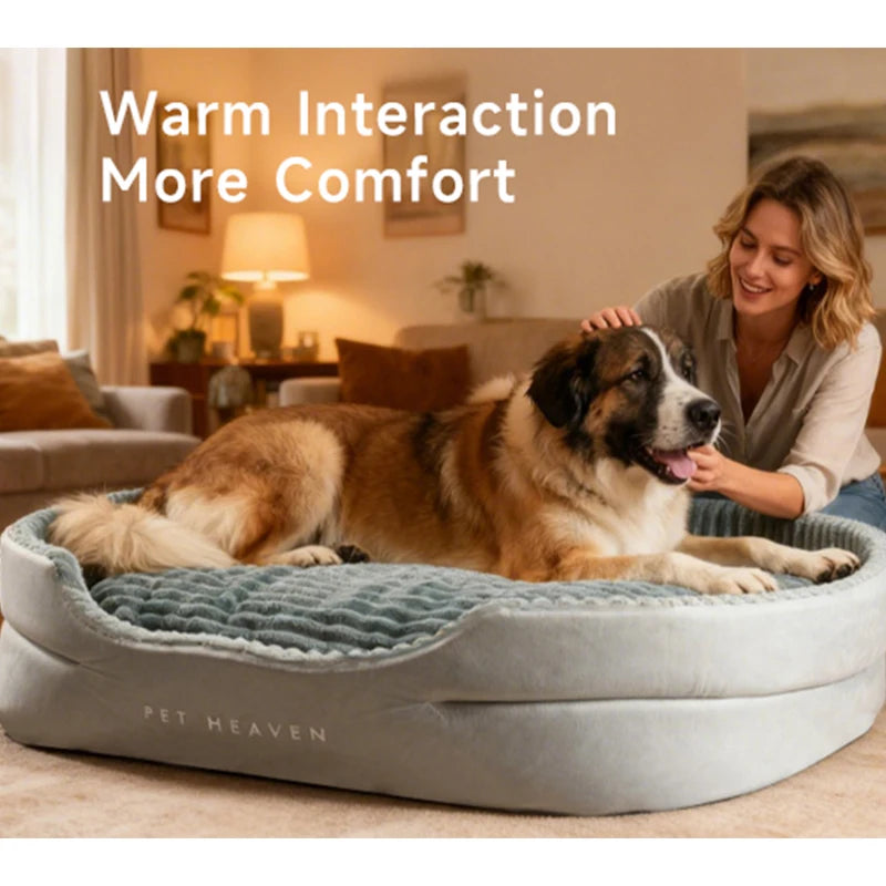 Ultra-Soft Plush Dog Bed, Bite-Resistant & Dirt-Proof