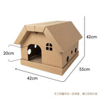 Foldable Corrugated Cardboard Cat House Bed
