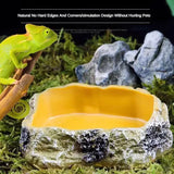 Resin Reptile Feeding & Water Bowl — Terrarium Dish for Reptiles & Amphibians
