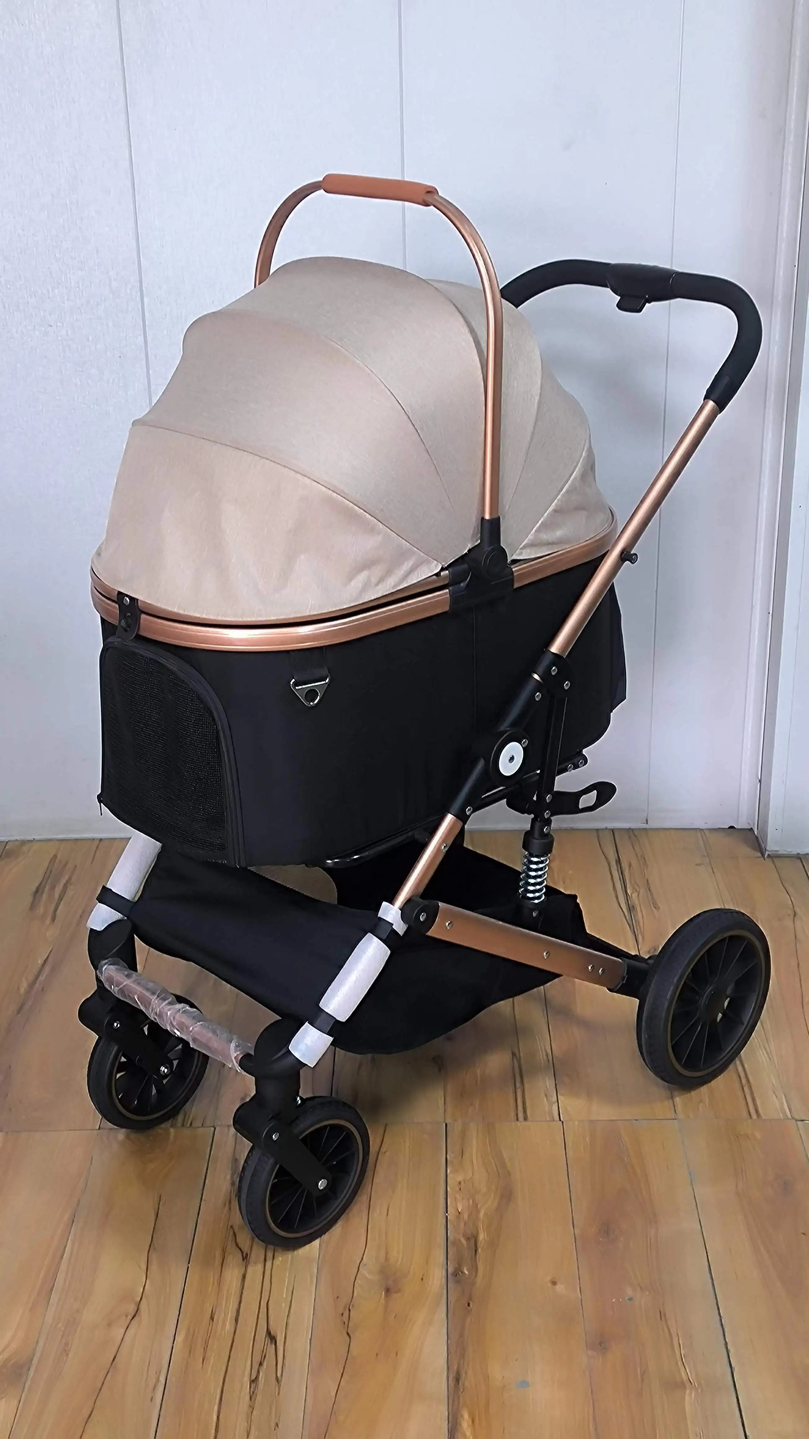 Premium Rubber-Wheel Jogger Pet & Baby Stroller for Dogs & Cats