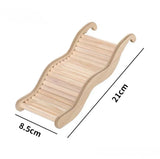 Wooden Wave Staircase & Slide — Hamster Cage Climbing Toy