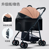 Premium Detachable Pet Stroller Multifunction Separable Carrier Ultra Lightweight One Click Folding Portable Travel Stroller for