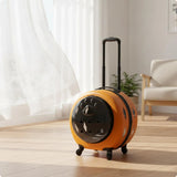 Pet Carrier with Wheels Transparent Pet Carrier Suitcase Hard-Sided Cats, Small Dogs, Travel, Airport, Professional Visits
