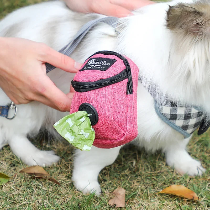 Portable Dog Walking Bag (Waste Bag Dispenser, Leash Holder, Storage Pouch)