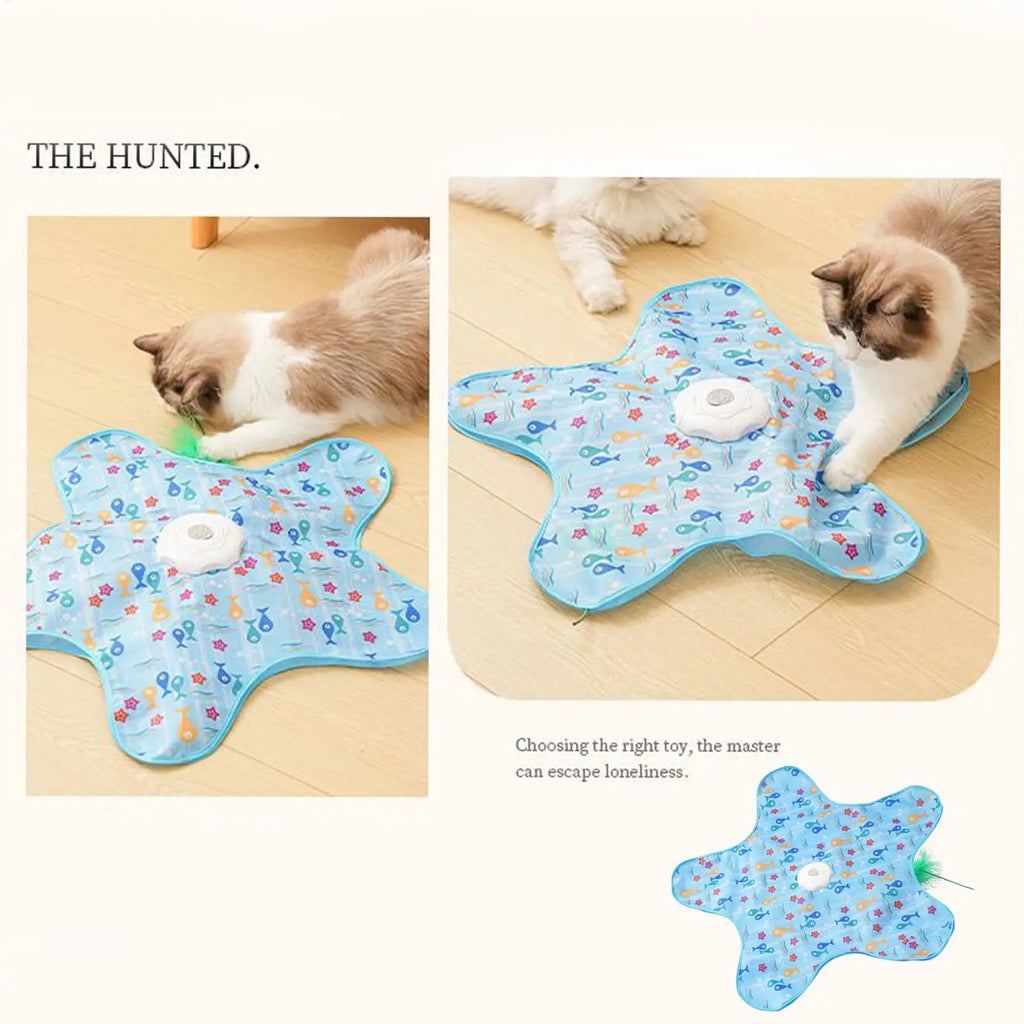 Star-Shaped Automatic 3-Speed Cat Toy — Chew-Proof Mental Stimulation Trainer