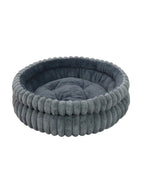 Round Velvet Pet Nest Bed with Removable Cover
