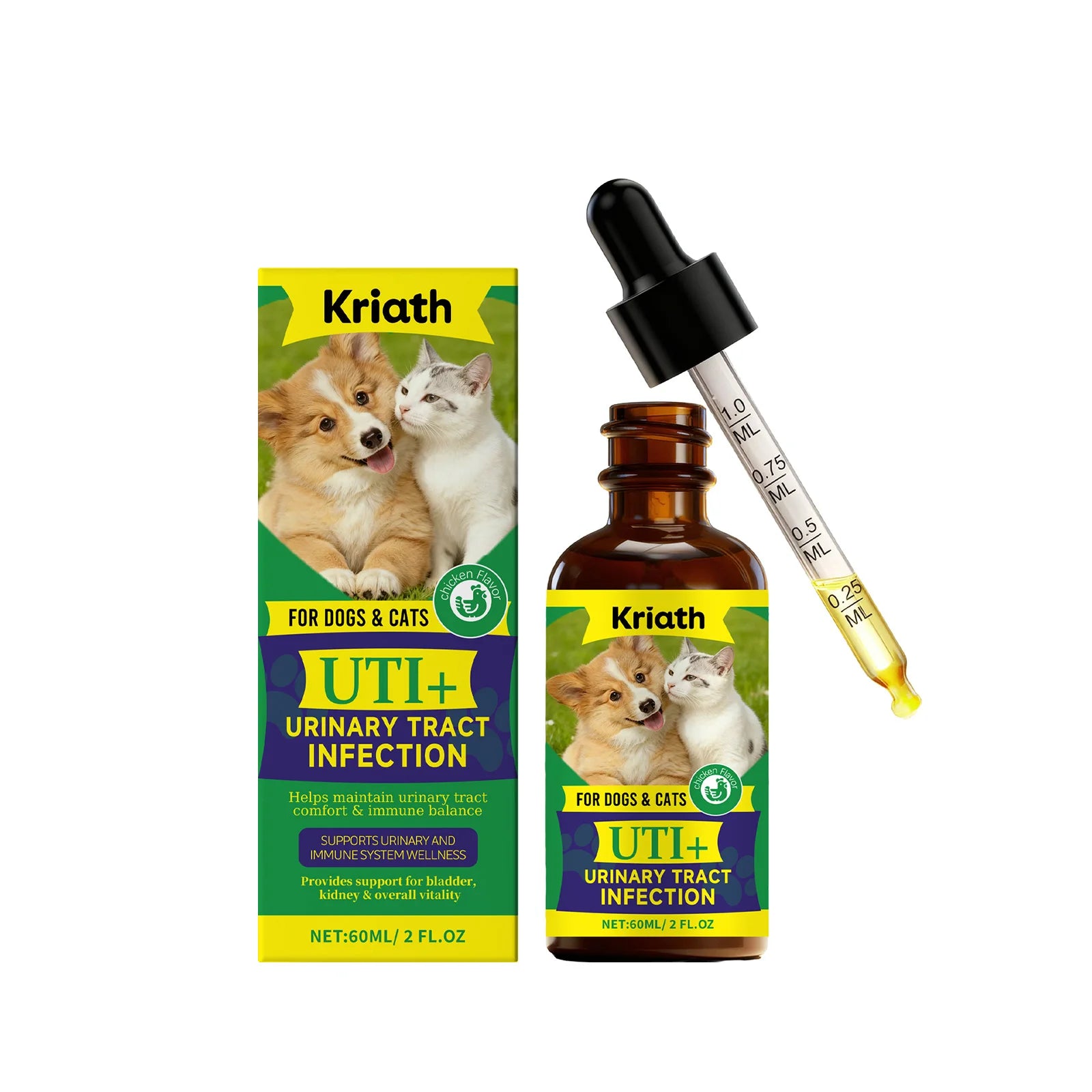 Pet Urine pH Maintenance Drops — Gentle Daily Bacteria-Reducing Formula