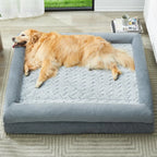XXL Orthopedic Dog Sofa Bed with Bolsters for Giant Breeds