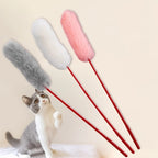 Feather & Bell Collar Teaser Sticks — Self-Play Cat Toy, 10-Pack