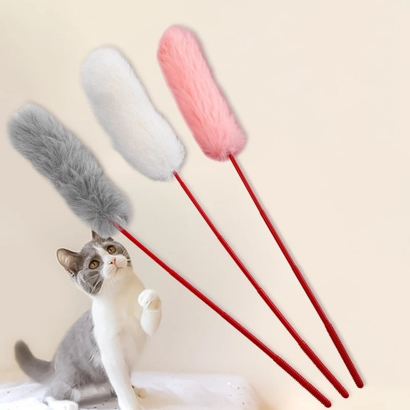 Feather & Bell Collar Teaser Sticks — Self-Play Cat Toy, 10-Pack