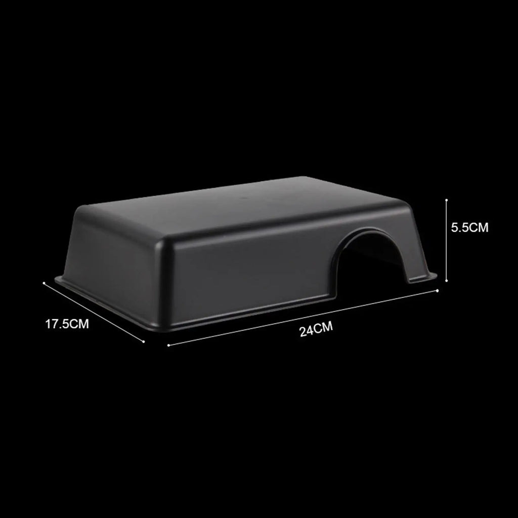 Ventilated Reptile Hide Box — Rectangular Shelter for Geckos, Snakes & Spiders