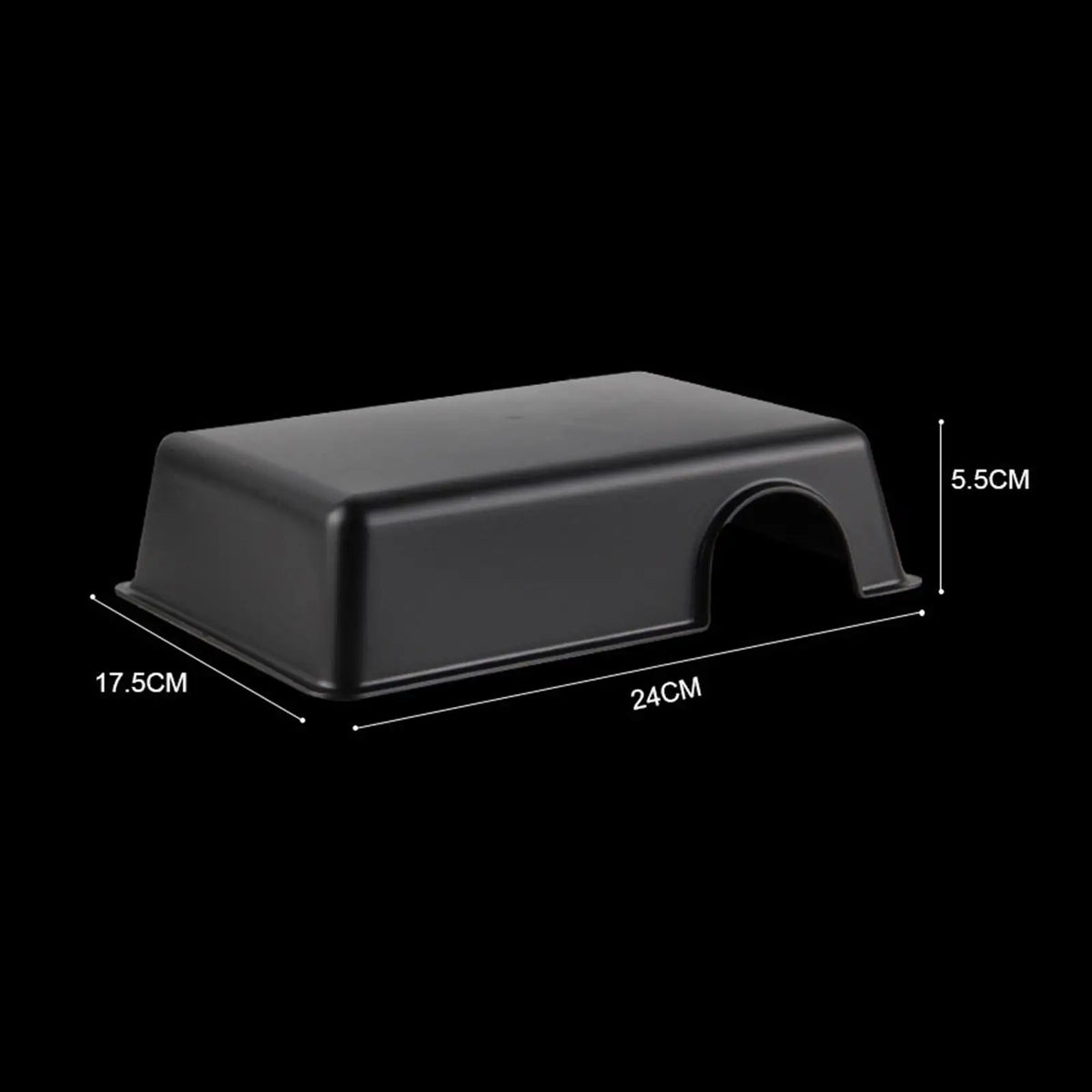 Ventilated Reptile Hide Box — Rectangular Shelter for Geckos, Snakes & Spiders