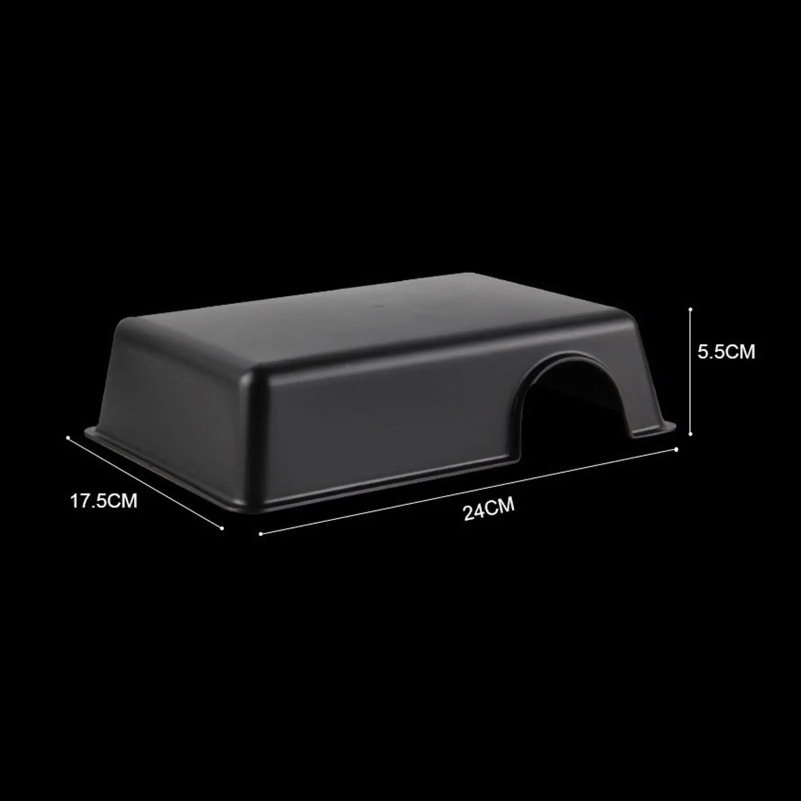 Ventilated Reptile Hide Box — Rectangular Shelter for Geckos, Snakes & Spiders