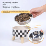 Raised Stainless Steel Pet Feeder Bowl