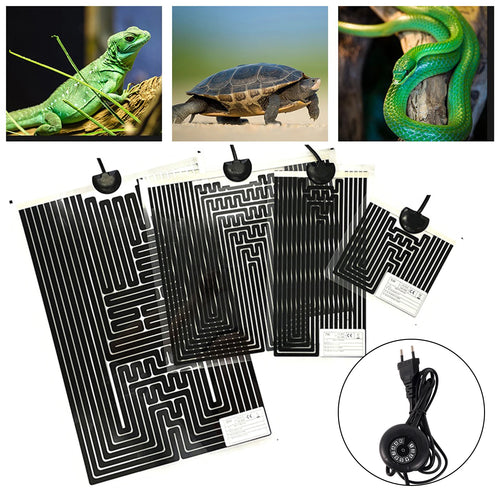 Adjustable Graphene Reptile Heat Mat — 10-Level Thermostat, 5W–45W