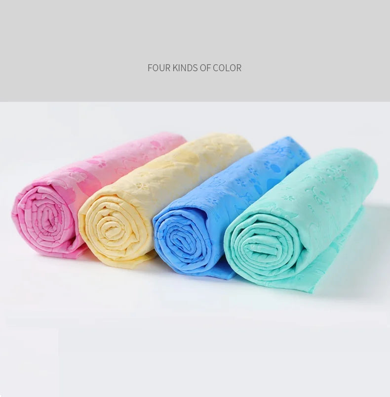 Synthetic Deerskin Pet Drying Towel — Ultra-Absorbent Quick-Dry Cloth for Dogs & Cats