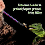 Stainless Steel Reptile Feeding Tongs — Straight & Curved Set with Rubber Tips