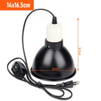 300W Reptile Dome Lamp Fixture — Multi-Plug Reflector Stand, E27