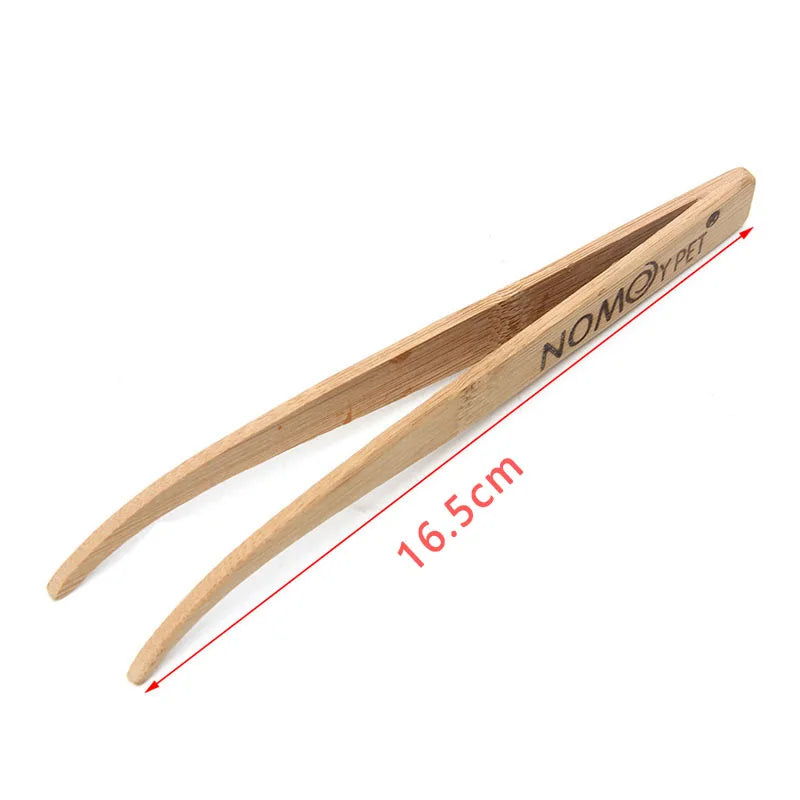 Bamboo Feeding Tweezers for Reptiles — Long-Reach Safe Handling Tool