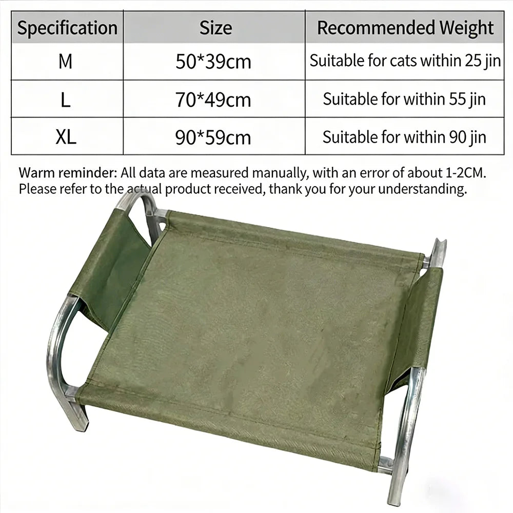 Elevated Cooling Dog Cot Bed, Moisture-Proof & Washable