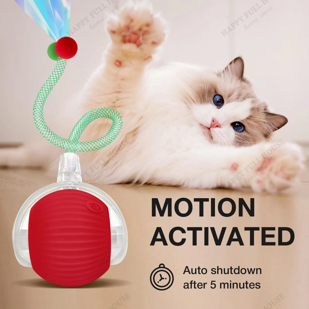 3-Mode Electric Moving Ball Cat Toy — Automatic Interactive Boredom Relief for Kittens & Adults