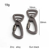 Swivel Locking Carabiner Clip — Auto-Lock Hook for Pet Leashes & Keychains