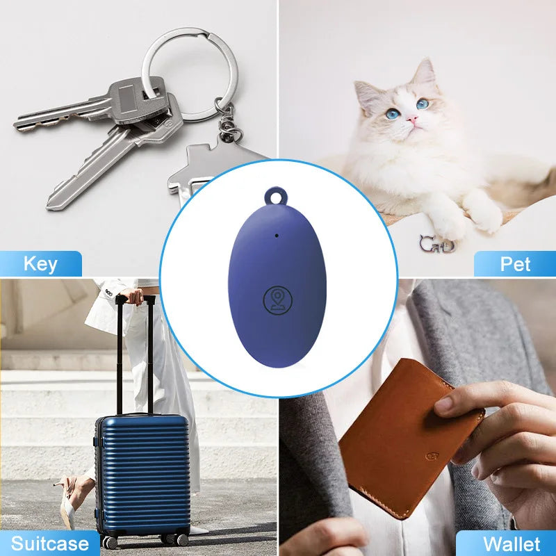 Oval Mini GPS Smart Tracker & Anti-Loss Locator for Pets, Kids, Bags & Keys