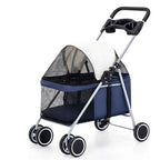 Portable Folding Pet Stroller for Cats, Dogs, Rabbits & Hamsters
