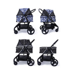 3-in-1 Foldable Pet Stroller with Cage Carrier & Travel Seat — Pushchair for Dogs & Cats