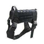 Tactical Camo Dog Vest (Outdoor Training, Chest & Back, Large Dogs)