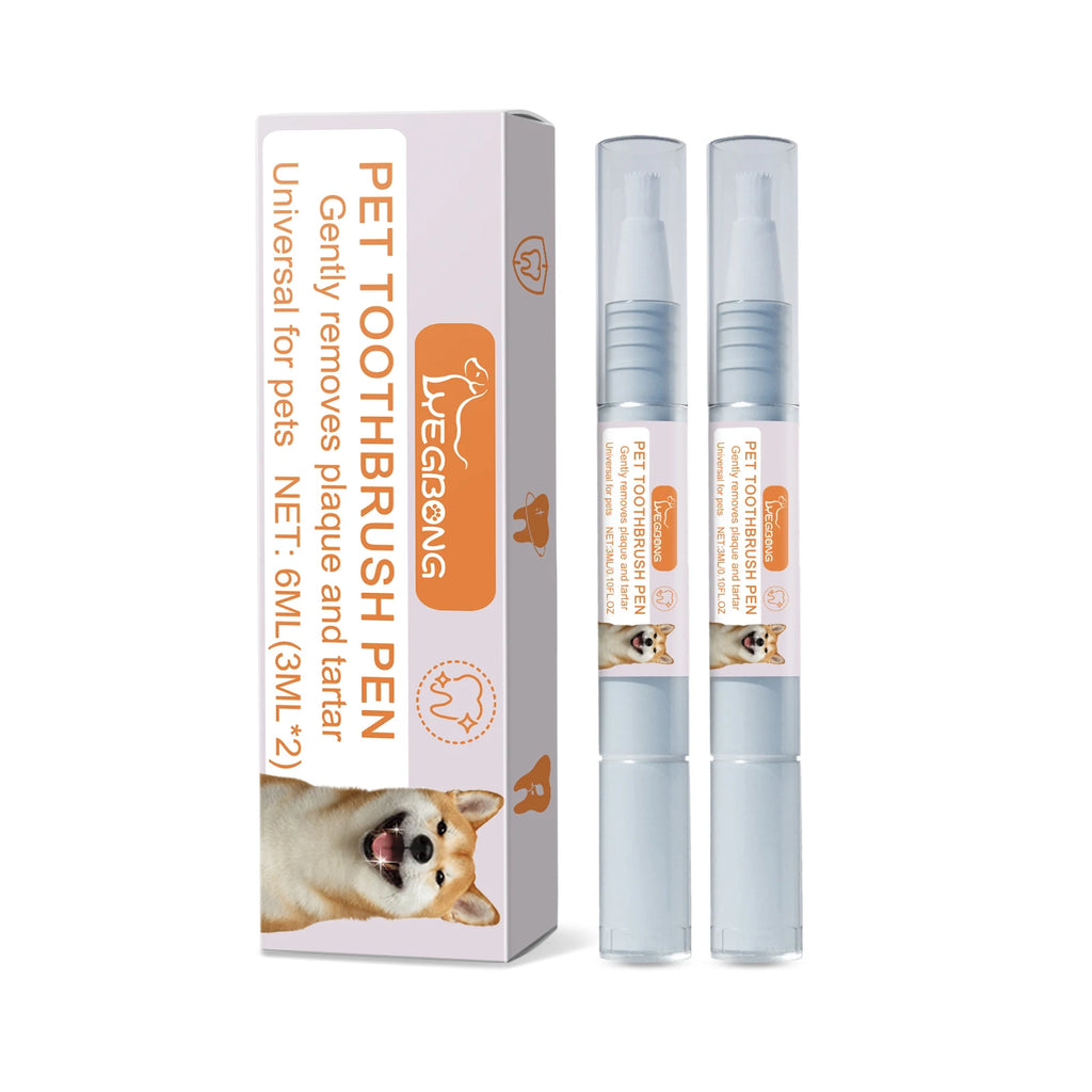Pet Toothbrush Pen — Tartar & Bad Breath Remover for Dogs & Cats