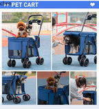 HXL Lightweight Foldable Pet Carrier Stroller for Small Pets