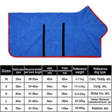 Absorbent Dog Towel Bathrobe — Soft 100% Cotton Wrap