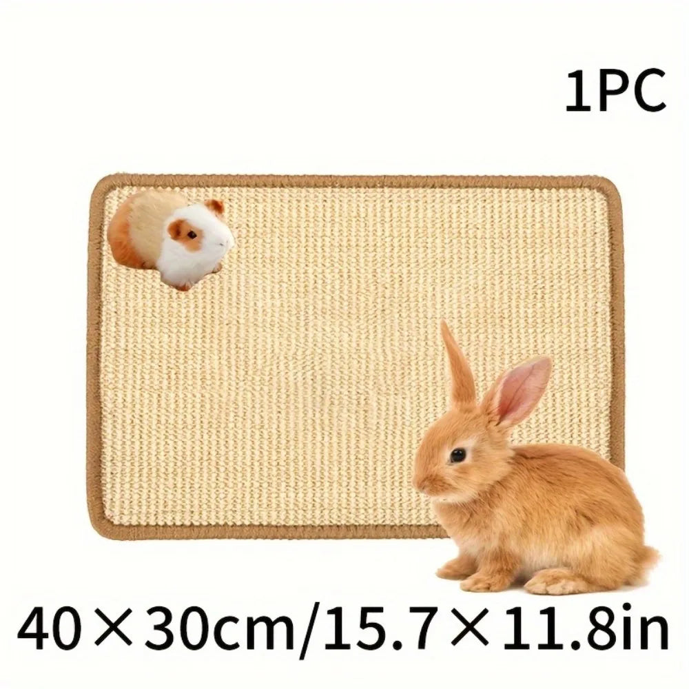 Natural Fiber Chew Mat — Anti-Slip Cage Bedding for Rabbits & Small Pets