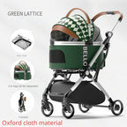 Aluminum Tube Foldable Pet Stroller Trolley Bag for Dogs & Cats — Separable Travel Car Carrier