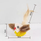 Flapping Wing Simulation Bird Cat Toy — Chirping Interactive Sparrow