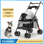 Lightweight Portable Foldable Pet Stroller Cart for Dogs & Cats — Outdoor Travel Trolley