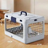 Portable Folding Pet Carrier Breathable Cat Dog Travel Bag Car Use Pet Air Box Foldable Going‑out Handbag Pet Transport Case
