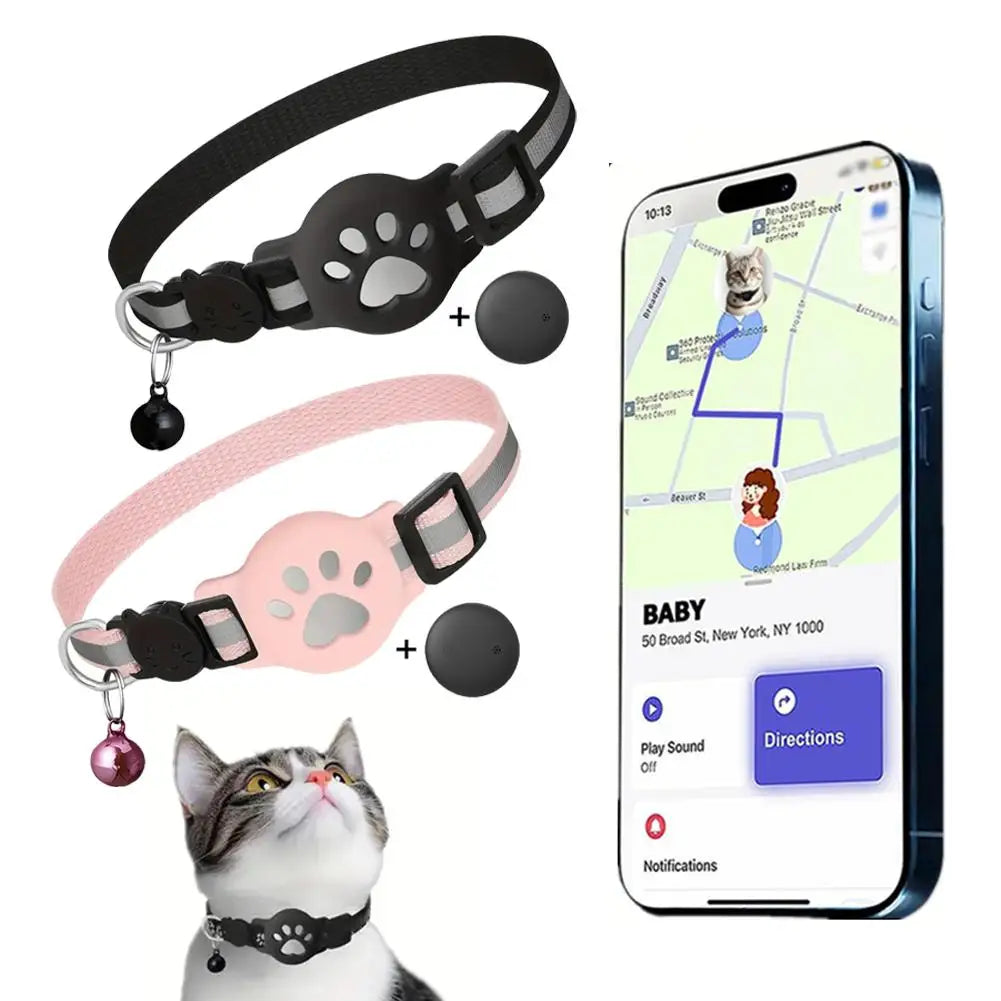 Reflective GPS Tracking Collar for Cats & Dogs (Apple & Android)