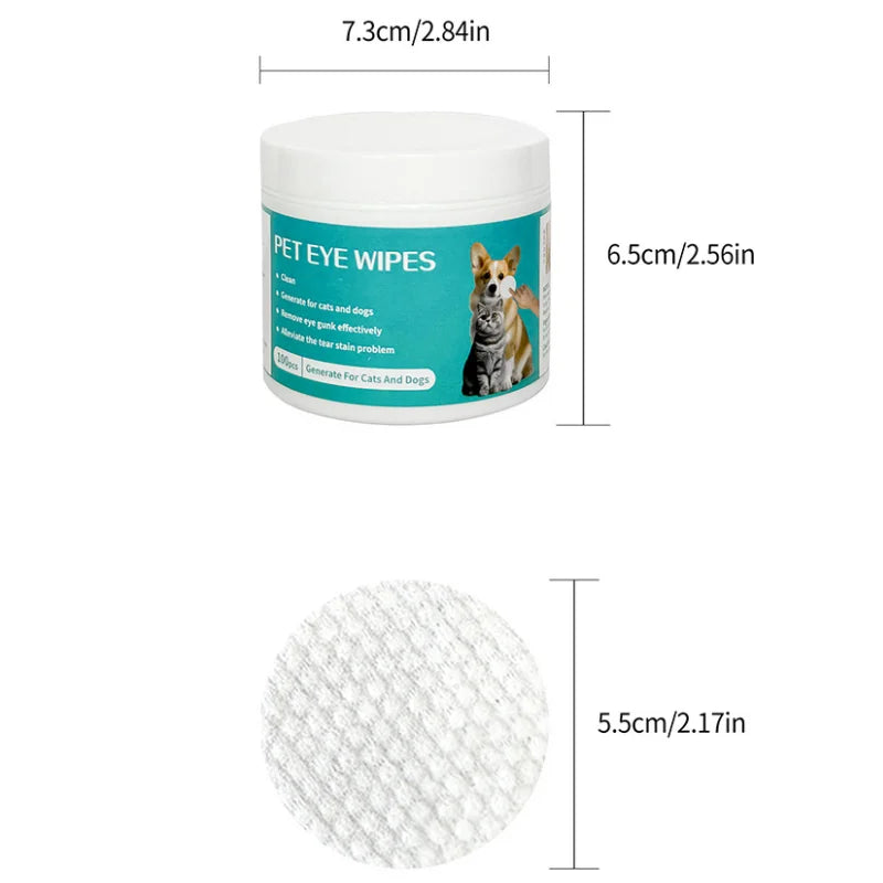 Pet Eye Wipes — Removes Tear Marks & Stains