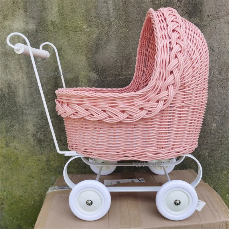 4-Wheel Pet Trolley Stroller with Detachable Carrier for Travel