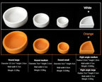 Ceramic Anti-Escape Feeder Bowl — Round & Fan-Shaped Dish for Lizards & Bearded Dragons