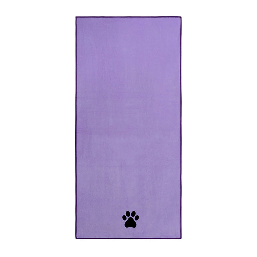 Microfiber Dog & Cat Bath Towel — Embroidered, Super-Absorbent, Two Sizes