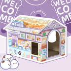 Milk Tea Cup Cardboard Cat House & Scratcher — Novelty Enclosed Bed