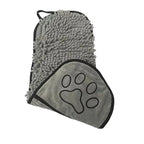 Chenille Pet Absorbent Towel — Quick-Drying Hand-Pocket Design