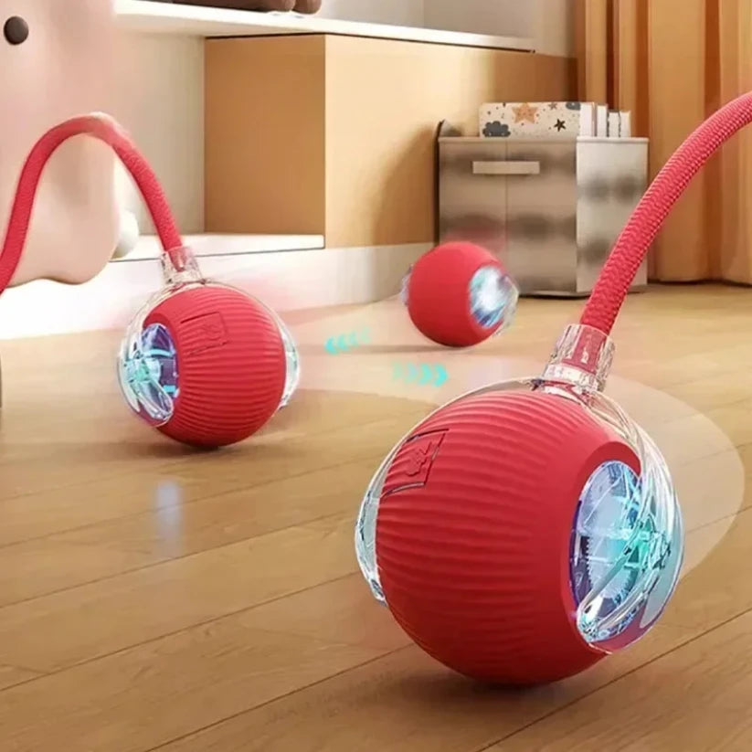 Automatic Rolling Ball Cat Toy with Tail