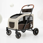 Multi-Function Foldable Pet Stroller for Senior, Medium & Large Dogs — Portable Outdoor Travel Trolley