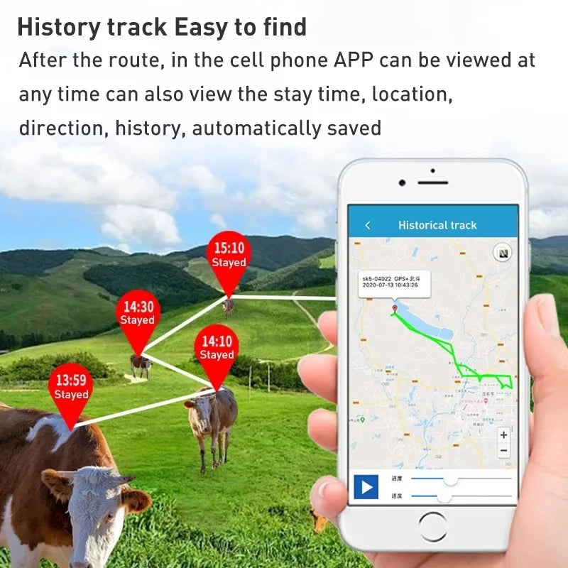 Solar Anti-Theft GPS Livestock Tracker for Cattle, Sheep & Cows - Smart Farm Positioning